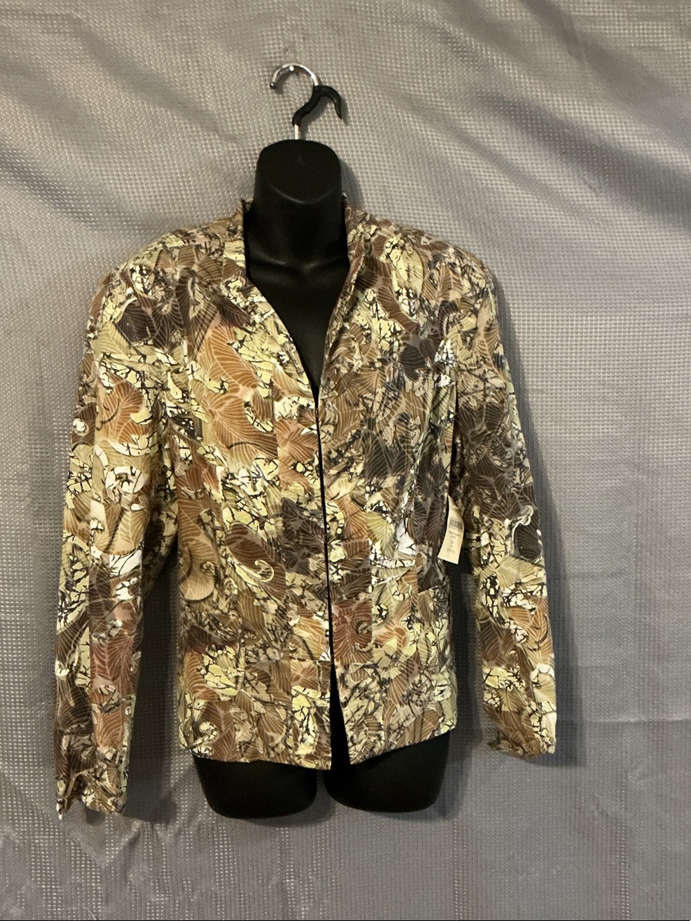 Coldwater Creek Brown Multi Floral-Print Suit Jacket